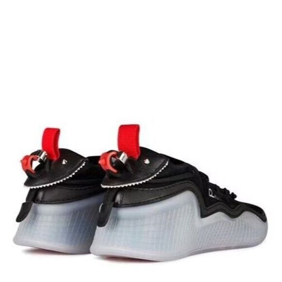 Christian Louboutin Arpoador Donna Flat Mesh & Suede Sneakers Black 38.5 - Picture 5 of 8